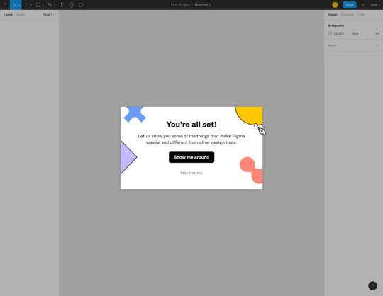 Figma Web – FIRST RUN UX